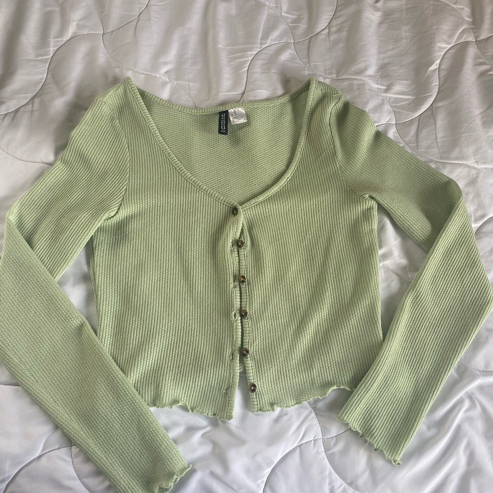 Button up knitted top, Worn once, H&M